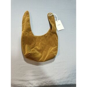 Merit Signature Cosmetic Bag Brown Corduroy Makeup Tie Top Carrying Case